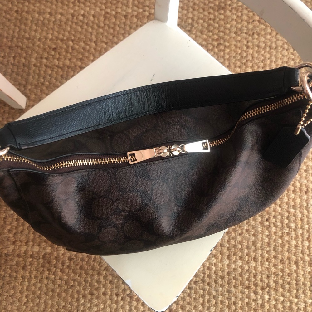 Coach Hobo in Signature Logo. Brown. - Picture 8 of 14